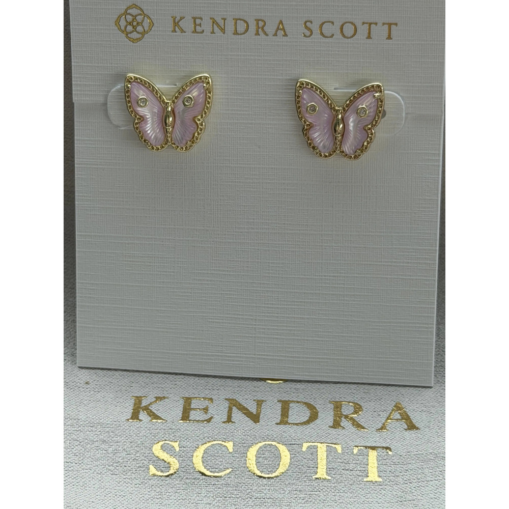 Kendra Scott pink butterfly earrings